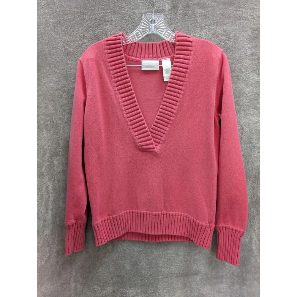 Women's Sweater‎ Medium VNeck Casual Pink Preppy
